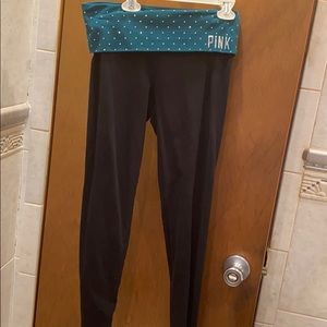 PINK Yoga leggings with rhinestones